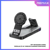 REMAX RPP-589 Magneto Series 10000mAh All-in-one Magnetic Wireless Power Bank - Grey